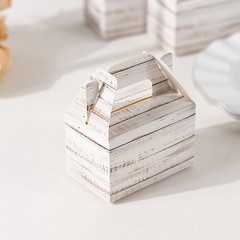 25 Whitewashed Favor Boxes Rustic Wooden Design Party Gift Holders Events Home