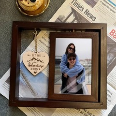 Rotating Floating Wedding Engagement Let the Adventure Begins Picture Frame G…