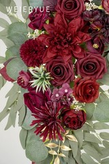 Artificial Wedding Arch Flowers Kit(Pack of 3),2Pcs Artificial Flower Arch