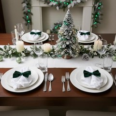 12 Pcs Christmas Napkin Rings Velvet Bow Napkin Rings Chic Velvet Green Bows