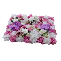 6 PCS Artificial Hydrangea Flower Panel Wedding Party Background Wall 60cm*40cm