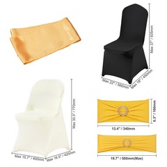 VEVOR 30/4/50PCS Stretch Spandex Folding Chair Covers for Wedding Party Dining