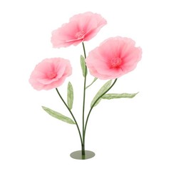 3 Heads Giant Floor Standing Artificial Hibiscus Flower With Base Wedding Event