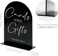 Modern Black Acrylic Table Signs – Perfect for Weddings & Celebrations, Set of 2