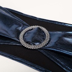 Metallic Spandex Chair Sashes Silver Round Buckles Wedding Decorations Sale