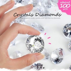 Gorgeous 30mm Crystal Acrylic Diamonds, Perfect for Bridal Showers & Weddings