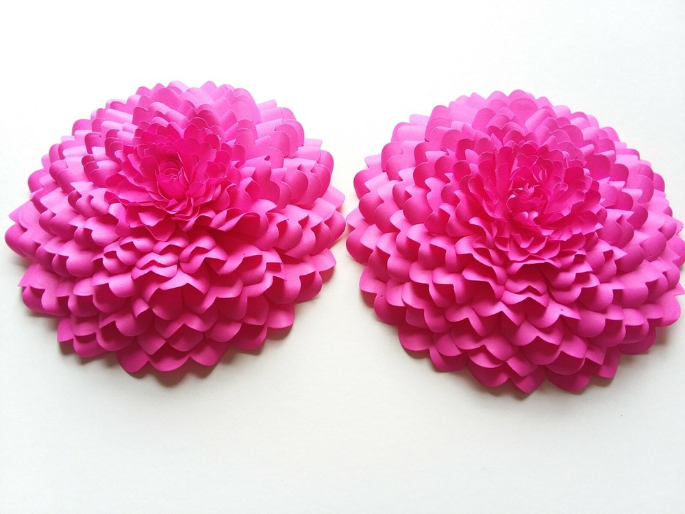 Paper Flower 3D Walls Decor Small Backdrop Wedding Zinnia Party Nursery 8 Colors