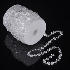 99FT Acrylic Crystal Bead Chandelier Garland Hanging Wedding Curtain Decor xx