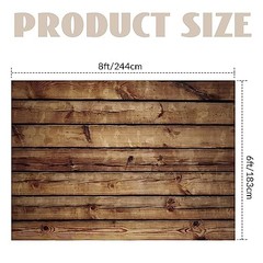 Wood Backdrop Wooden Wall Background Rustic Backdrop Durable 8 x 6ft Brown