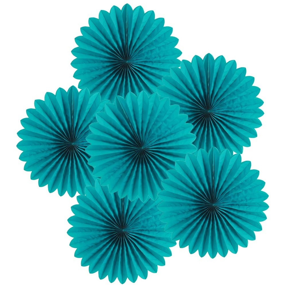 Easy Joy Teal Party Decorations Paper Fans Birthday Wedding Home Party Hangin…