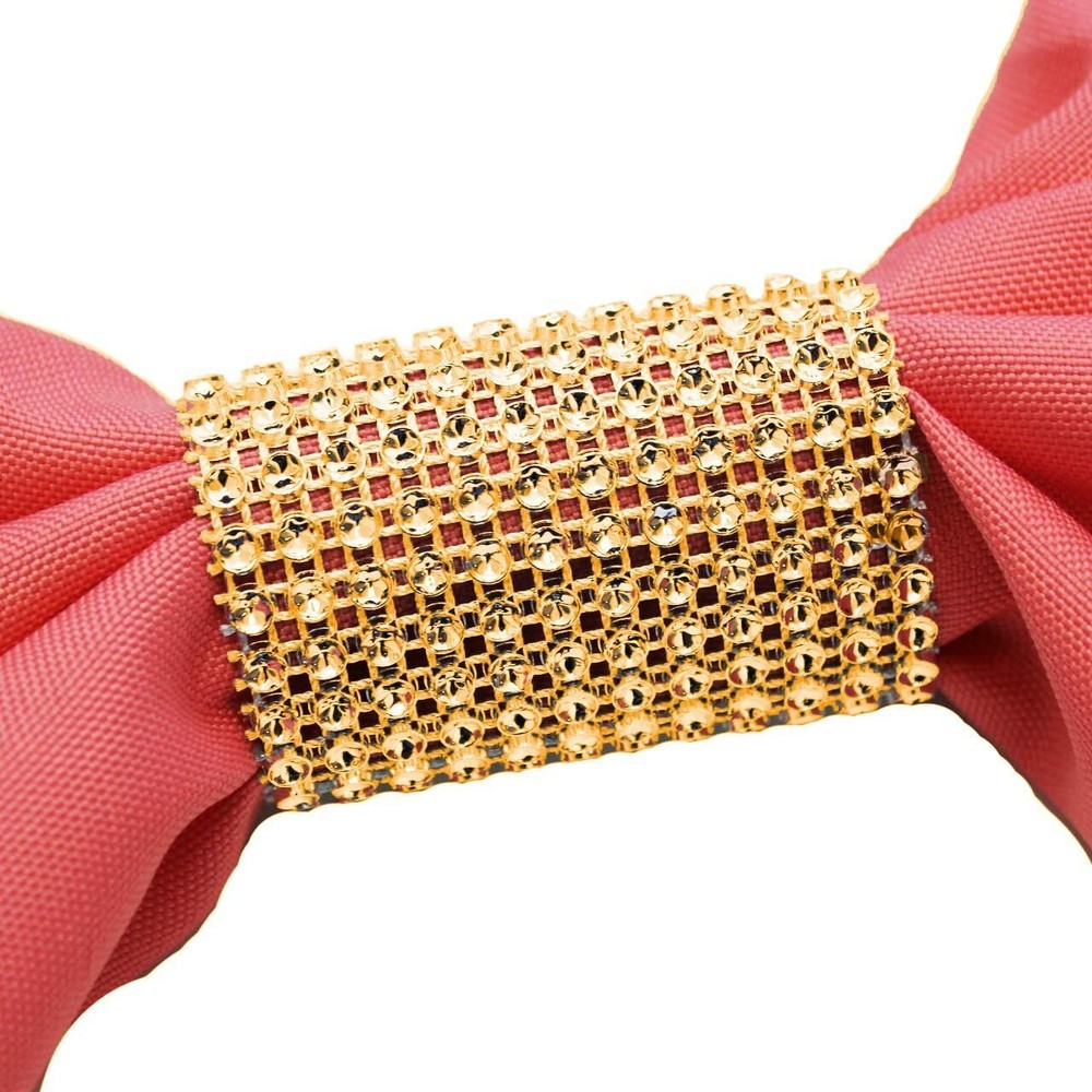 YCC Linens – 50 Pack of Dazzling Diamond Rhinestone Chair Sash Slips for wedding