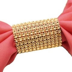 YCC Linens – 50 Pack of Dazzling Diamond Rhinestone Chair Sash Slips for wedding