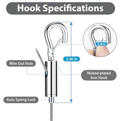 10PCS Adjustable Picture Hanging Wire Kit,4.9FT Heavy Duty Stainless Steel Ro…