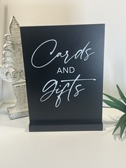 Wedding Black “Cards and Gifts” Sign Wedding Supply Decorations
