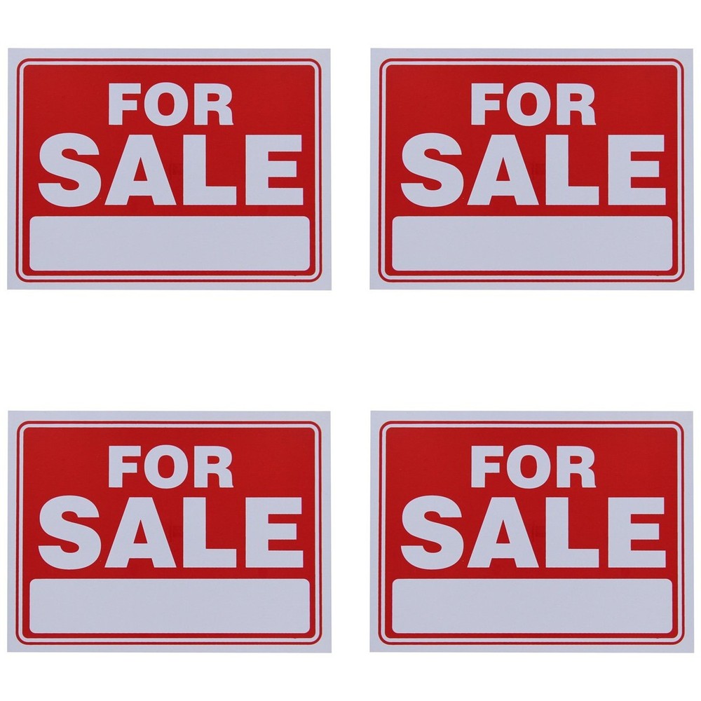 for Sale Sign 9 x 12 Inch – 4 Pack