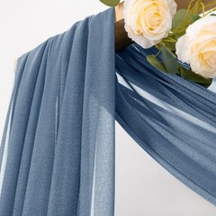 Dusty Blue Wedding Arch Draping Fabric 1 Panel 29″ x 6.6 Yards Extra Long