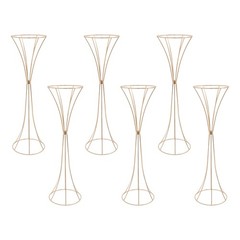6Pcs Flower Stand for Wedding 26.77in Tall Gold Metal Centerpieces Decor