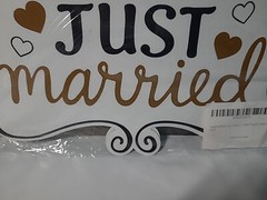 2X Just Married Car Magnets 11.5×7.5″ New Wedding Marriage Elope Black Gold