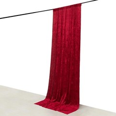 RED 5 ft Premium Velvet Backdrop Curtain Party Wedding Booth Decorations