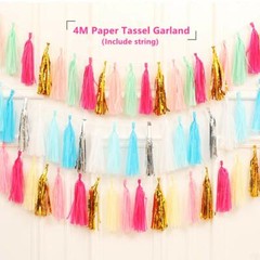 Tissue Paper Tassel Garland 40pcs Tassels Per Package 12 Inch Long