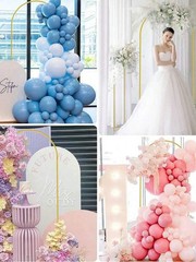 Wedding Arch Backdrop Brackets 7.2ft 6.6ft 6fet Gold Metal Ceremony Shower