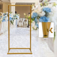 Wedding Square Archway Backdrop Stand Metal Arch Frame Flower Balloon Decor Gold