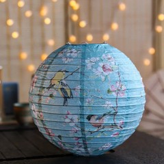 12Inch Printed Flower Round Chinese Paper Lanterns Birthday Wedding Decor Craft
