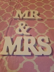 Wooden Mr And Mrs Letters