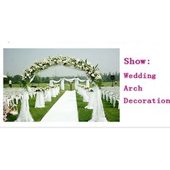 32.8 Yards Bridal Wedding Draping Decoration Glass Yarn 59” Wide White/Golden