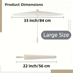 5/10pcs 24/33 Inches Elegant White Wedding Folding Umbrellas & Bridal Parasols