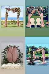 Wedding Arch Draping Fabric 1 Panel 29″ x 29″W x 216″L (Pack of 1) Dusty Rose