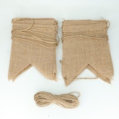 (2) – 15pcs Burlap Banner DIY Party Decor for Birthday Wedding Baby Shower Party