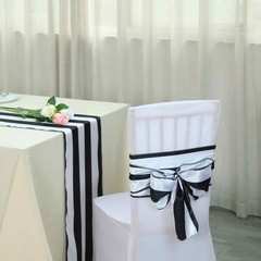 150 pcs Satin Stripe Chair Sashes Wedding Dinner Event Decorations Supplies