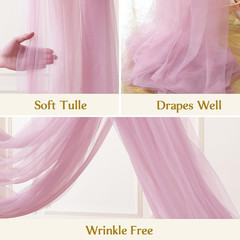 Wedding Arch Draping Fabric Backdrop 1 Panel 60″ X 26Ft Dusty Rose Drapes Curtai
