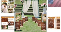 Sturdy 8 Pcs Wedding Aisle Signs – 11.8×7.9 Inches with Inspirational Quotes