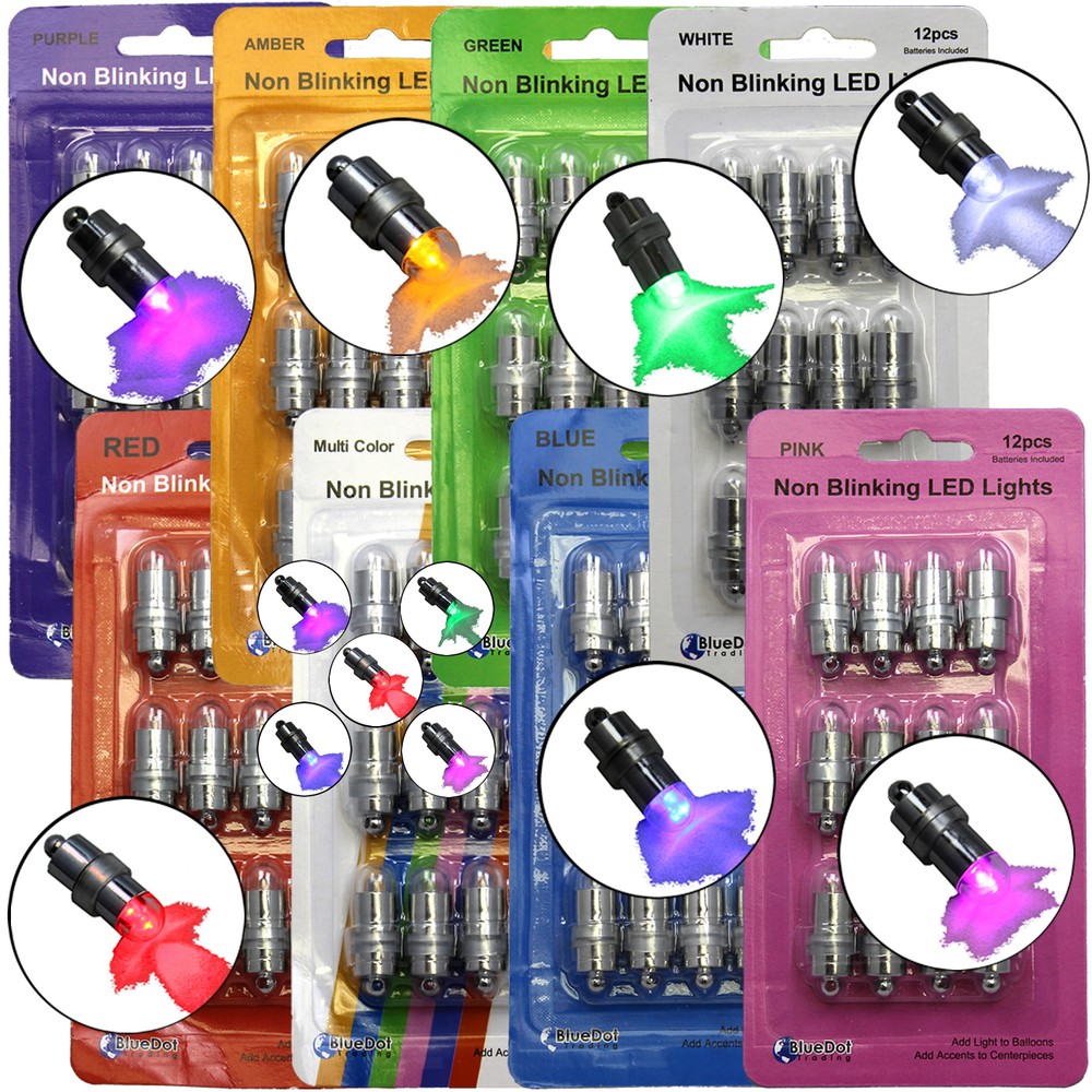 12 SUBMERSIBLE LED Waterproof Balloon Floral Mini Light Wedding Party 8 Colors