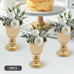 10x Metal Flower Trumpet Vases DIY Elegant Wedding Tabletop Centerpieces Vases