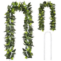2 Pcs Hawaiian Luau Maile and Lei Graduation Lei Hawaiian Maile Lei Pikake