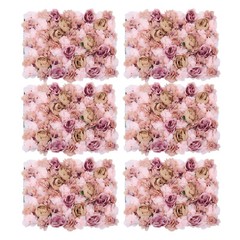 Artificial Silk Rose Flower Wall Panel Wedding Party Backdrop Decoration 23″x15″