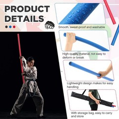 ShinyRelief 2 Pcs Foam Padded Sticks Martial Arts Training Stick, Foam Padded…