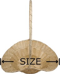 3 Pc Bamboo Baskets 4″ 5″ 6″ 7″ 8″ 10″ 12″ 14″ 16″ 18″ for Wedding, Party