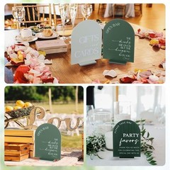 Acrylic Wedding Signs Set of 4 Durable Tabletop Décor Event Guest Welcome New