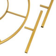 Gold Metal Wedding Arch Chiara Backdrop Stand Round Flower Balloon Frame 2m