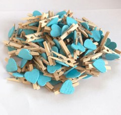 Mini Heart-Shaped Wooden Clips: Photo/Paper/Clothes Pegs for Home Decor