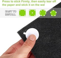 150Pcs Double-Sided Adhesive Tape for Acoustic Sound Proof Foam Panels, Removabl