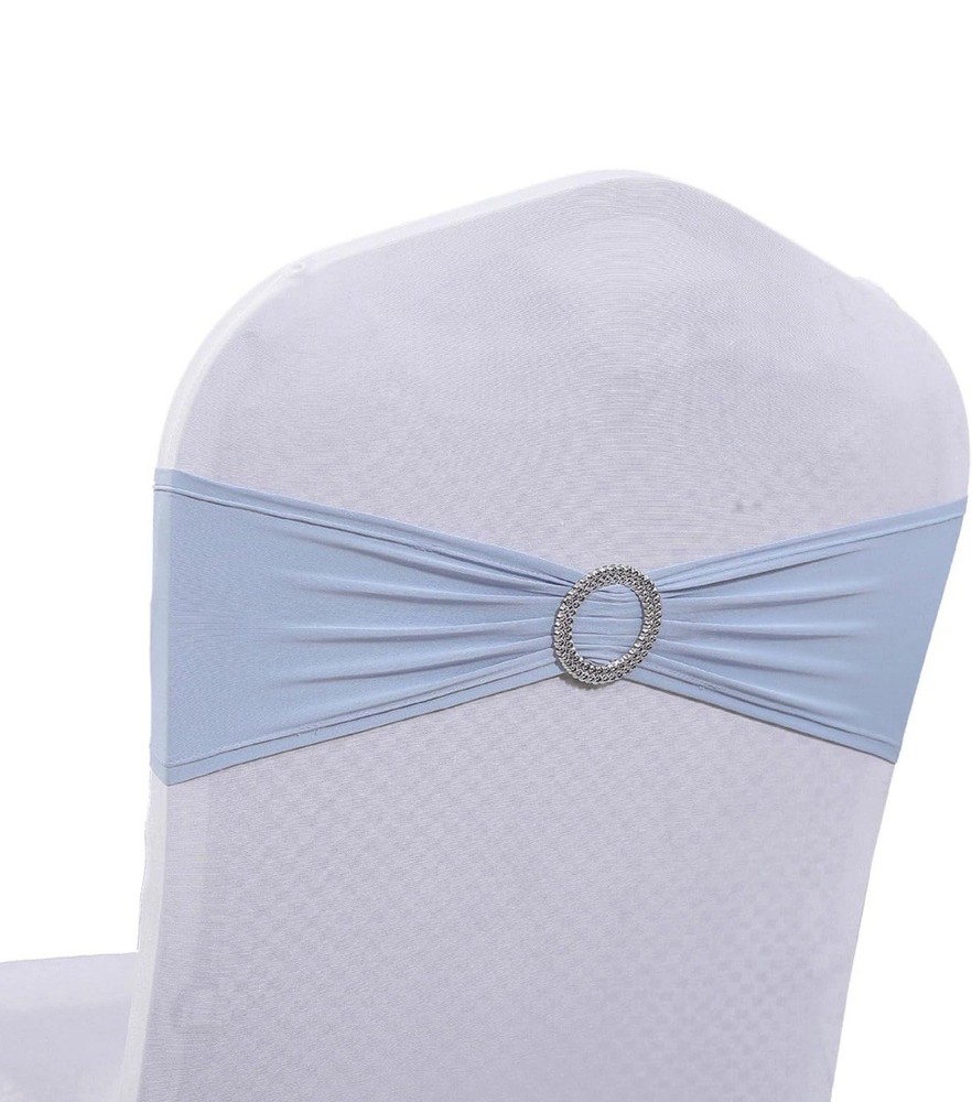 50 Light Blue Spandex Chair Band