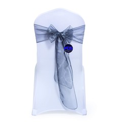 MDS Pack of 25 Organza Chair Sashes Bows for Wedding Reception Event Banquets…