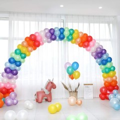 RUBFAC 120 Balloons Assorted Color 12 Inches Rainbow Latex Balloons, 12 Brigh…