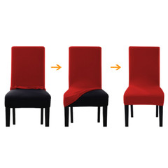 1/4/6pcs Printed Stretch Spandex Dining Chair Covers Velvet Jacquard Slipcovers