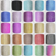4.75″ x 10 YARDS DIAMOND MESH WRAP ROLL CRYSTAL RHINESTONE SPARKLE BLING RIBBON